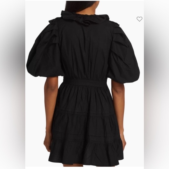 Love The Label Remy Black Puff Sleeve Mini Dress - Picture 2 of 5
